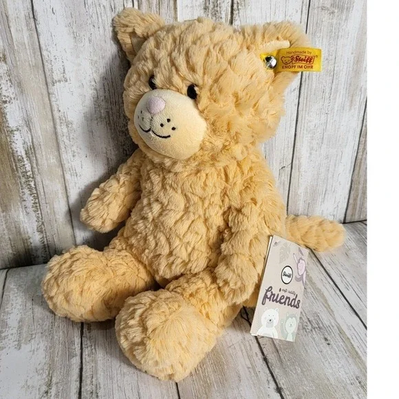 Steiff Honey Teddy Bear Plush Stuffed Animal Toy Yellow Gold Button In Ear - Picture 5 of 6